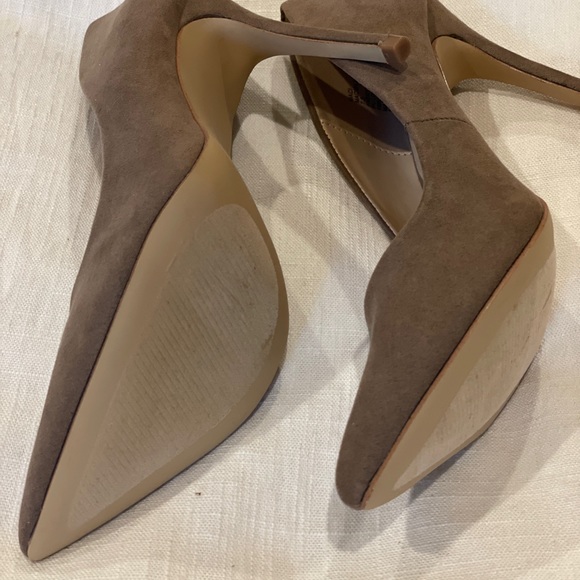 Grayish-Brown Suede Heels - Picture 7 of 7